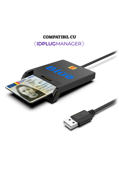 OEM Cititor carti de identitate electronice romanesti (CEI) Blue Reader, USB 2.0