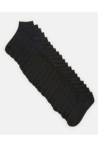 REDTAG عبوة جوارب رجالية سوداء سادة