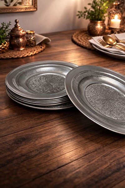 ZÜMHA Stainless Steel Appetizer and Snack Plate, 6 Pieces