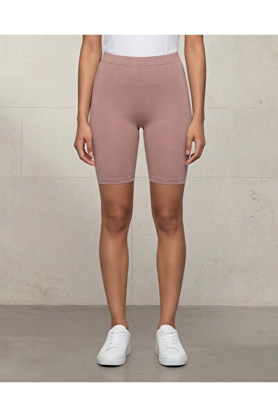 REDTAG Women Mauve Biker Shorts