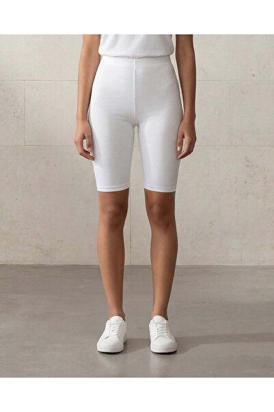 REDTAG Women White Biker Shorts