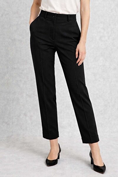 Remsa Mayo Pantaloni din material textil pentru femei, mărime mare, cu detali...