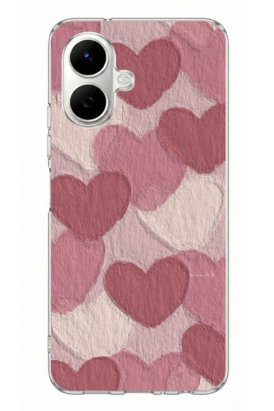 TechTree Tecno Spark Go 2 Compatible Pastel Dusty Rose and Pink Heart Printed...