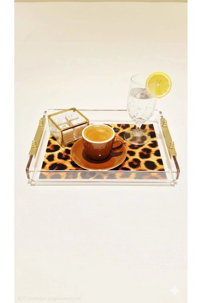 Agbtrend Leopard Tray -S- Leopard Patterned Decoration and Presentation Tray