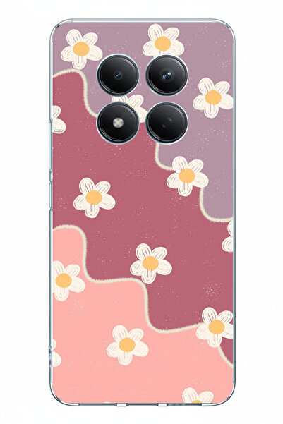 TechTree حافظة سيليكون متوافقة مع Redmi Note 15 PRO 4G مطبوعة بتصميم زهرة الأ...