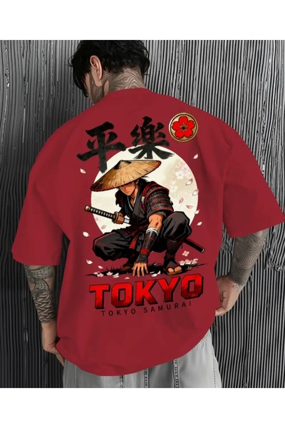 ORVIO Group ساموراي، طوكيو، تي شيرت مطبوع، ملابس رجالية، الثقافة اليابانية، أ...