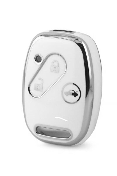ÖZEN KEYS For Honda Civic Fd6 Cr-V Accord 3 Button Nano Key Case Cover White-...