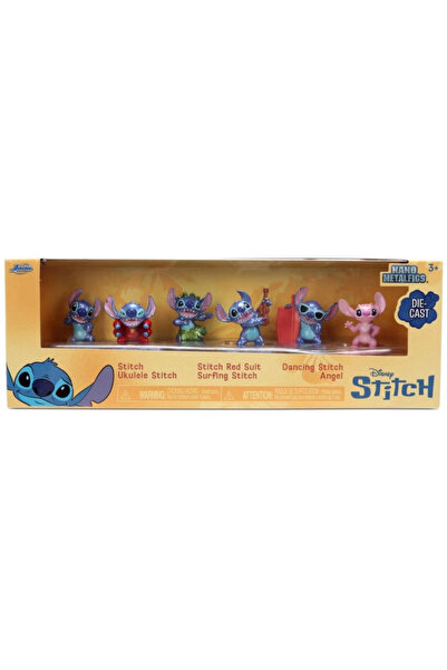 TOYFEST Jada Stitch Nano 6'lı Diorama 4 CM Figür Paketi