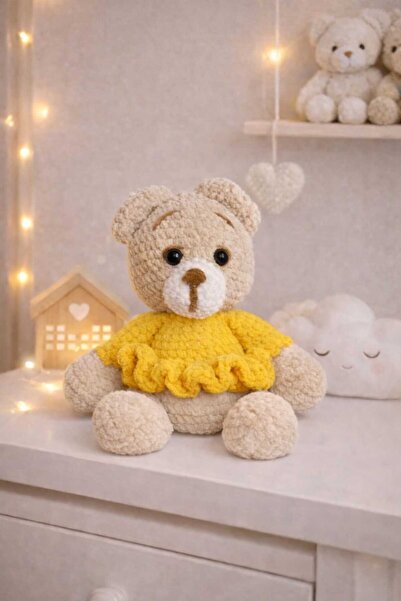 El Yapımı Amigurumi Ayıcık – Örgü Oyuncak – Yumuşacık Bebek Dostu Oyuncak