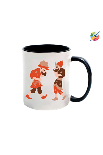 CERCİBAZAAR Hacivat & Karagöz Premium Porcelain Mug