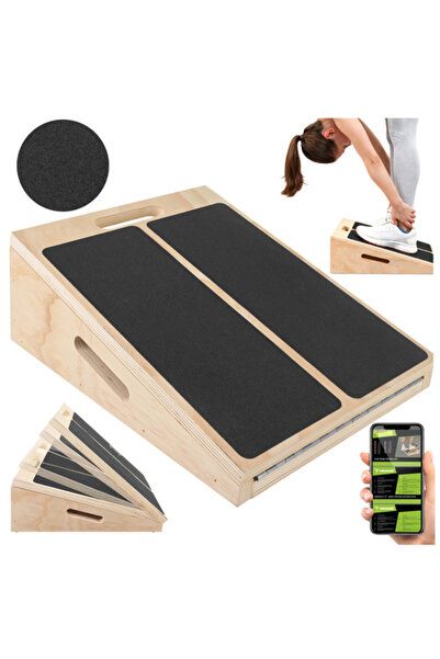 zola Training platform, 5-step adjustment, 15-35°, 150 kg, wood, 39x30x14.5-3...