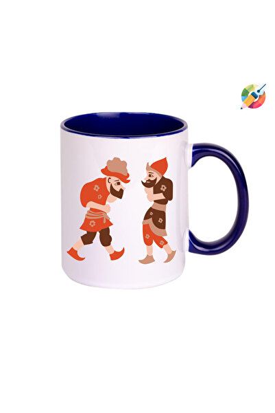 CERCİBAZAAR Hacivat & Karagöz Premium Porcelain Mug