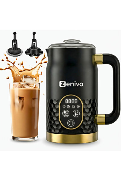 zenivo Aparat Pentru Spuma De Lapte 4 in 1 ZENIVO, cu afisaj LED, 500W, 300 m...