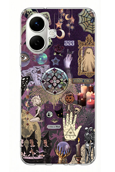 TechTree حافظة من السيليكون مطبوعة عليها علم التنجيم من هالوين متوافقة مع هات...