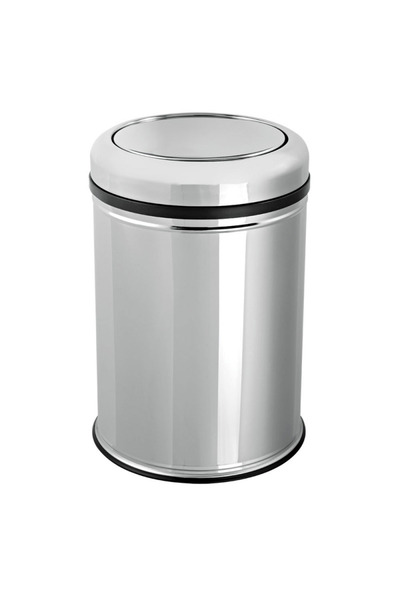 OEM Stainless steel trash can with hinged lid - 27 liters