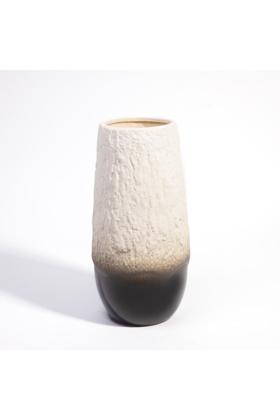 Malooki Nordic Style Accent Vase, Vulcanized Effect and Granulated Texture - ...