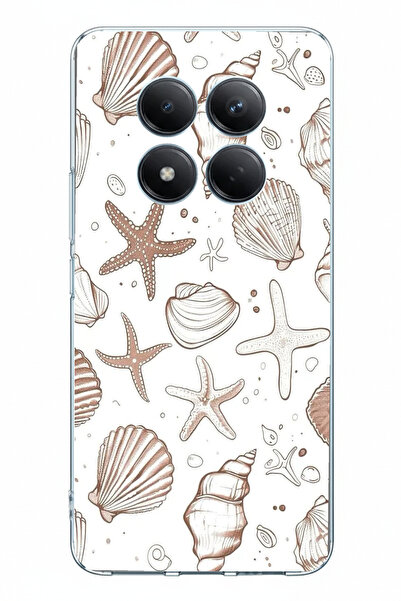 TechTree حافظة سيليكون متوافقة مع Redmi Note 15 PRO 5G مطبوعة بنجمة البحر الب...