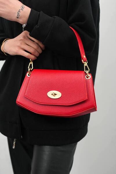 DERKON Milan Model Genuine Leather Women's Shoulder Bag