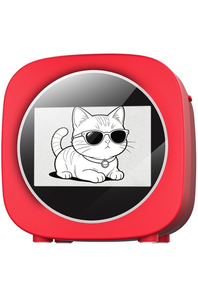 VALA Imprimantă mini AI X16, imagine-voce, roșie, 57x25mm