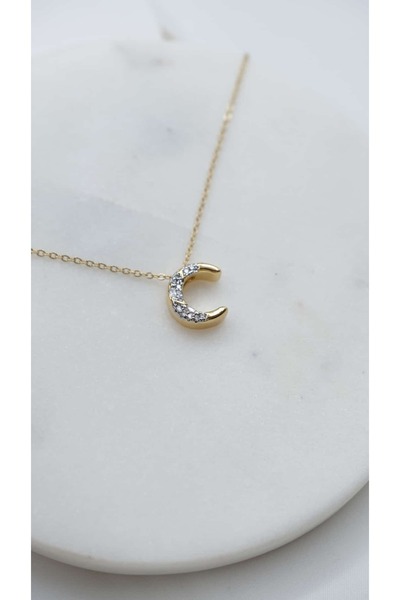 Jerie Minimal C Harf Kolye