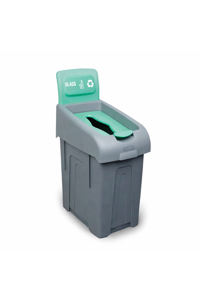OEM Selective collection waste bin, green / glass, PP Premium, 50 liters