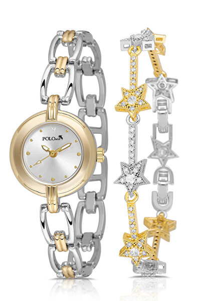 Polo Air Chain Cord Elegant Women Wristwatch Star Bracelet Combination Gold S...