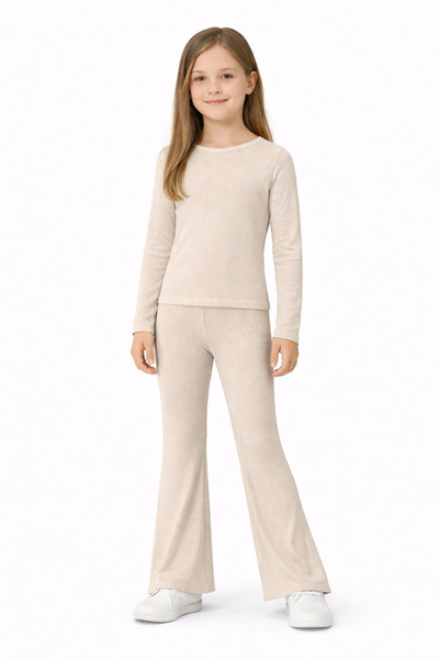 LEONE KOLEKSİYON Set din două piese cu mâneci lungi din țesătură modal de cul...