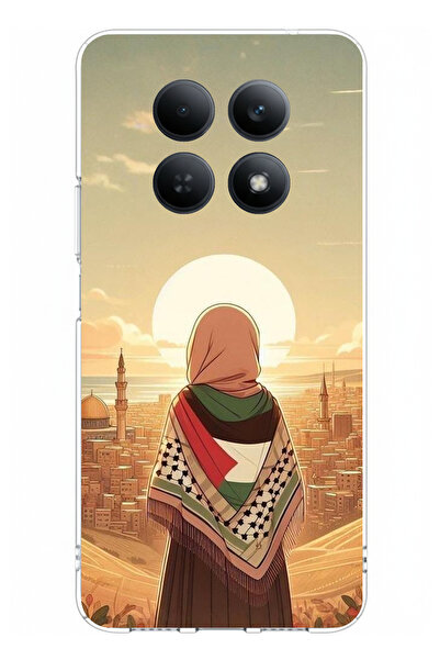 TechTree حافظة سيليكون مطبوعة عليها فتاة فلسطينية حرة متوافقة مع هاتف Redmi N...