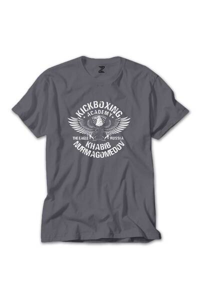 CrowsGate Tricou colorat Academia de Kickboxing, culoare gri, mărimea 4XL