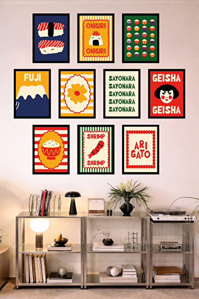 UNT 10-Frame Look Kitchen |   Modern |   Retro Wall Poster Painting Set – 15X...