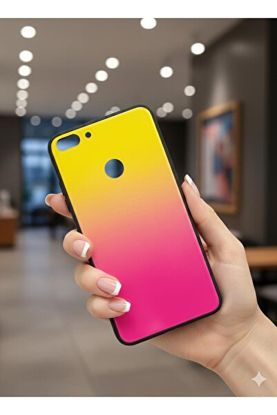 TECNOTREND Huawei P Smart 2018 / Honor 9 Lite Uyumlu Kılıf Renkli Aynalı Cam ...