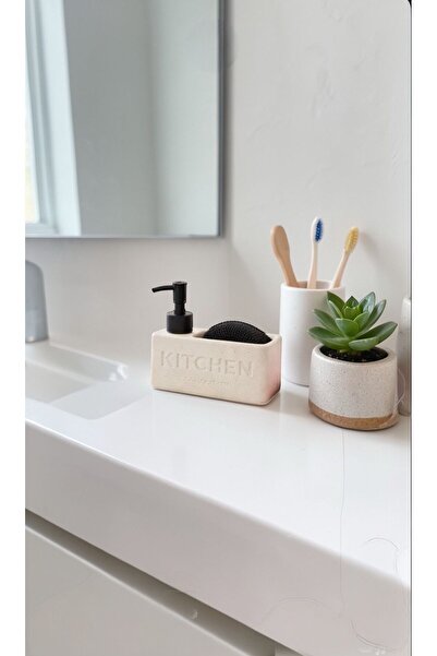 Akkoyunlu home Modern Countertop Kitchen Liquid Soap Dispenser Sponge Holder ...