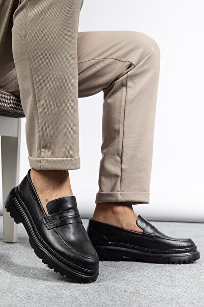 maximoda Genuine Leather, Laceless, Thick Soled, Inner and Outer Leather Shoes