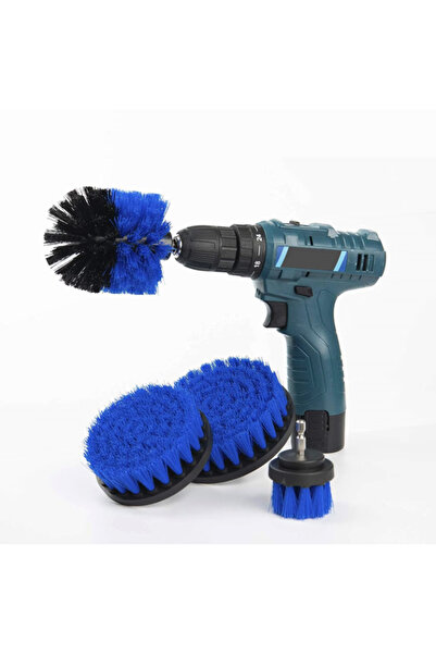 Vivendo Set 4 perii curatare universale pentru bormasina/autofiletanta, Albastru