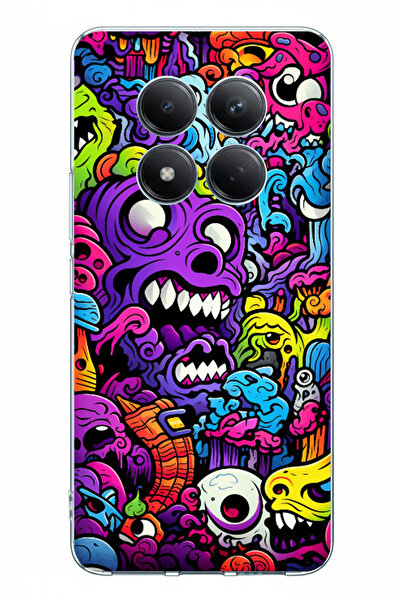 TechTree حافظة سيليكون مطبوعة بطبعة الوحوش الملونة من Redmi Note 15 PRO 5G