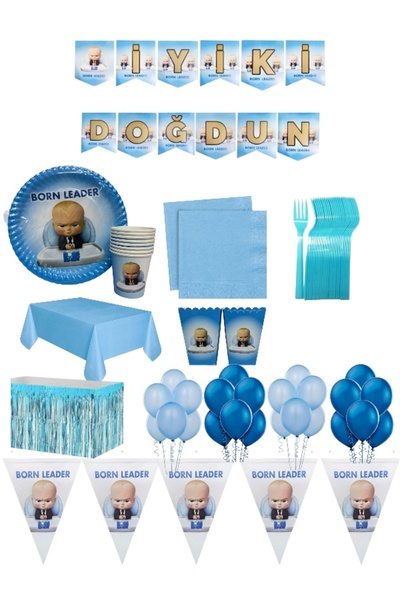 CAVAŞ sun hat Set de lux pentru petrecerea de aniversare cu tematica Born Lea...