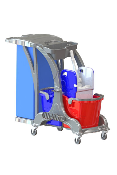 OEM Carucior de curatenie profesional, cu sac din PVC - Hercules 2*25 litri