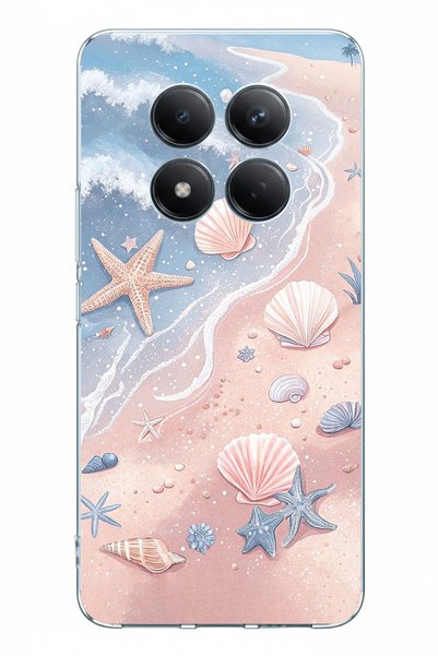 TechTree حافظة سيليكون مطبوعة بتصميم صدفة البحر متوافقة مع Redmi Note 15 PRO 4G