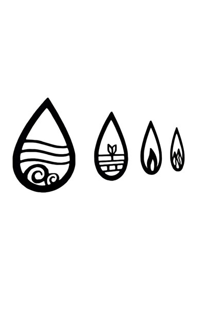 OEM Decoratiune Perete Cele 4 Elemente - Lemn Polywood, Taiere Laser - 82x20 ...