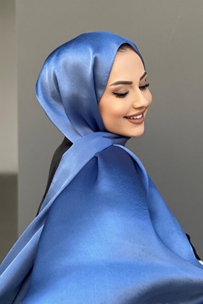 HAREM SCARF İNDİGO Como Saten Şal