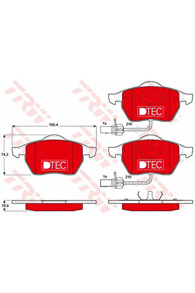 TRW Set plăcuțe de frână, frână cu disc GDB1307DTE