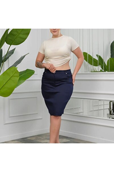 FUERTE XL Large Size Lycra Gabardine Skirt