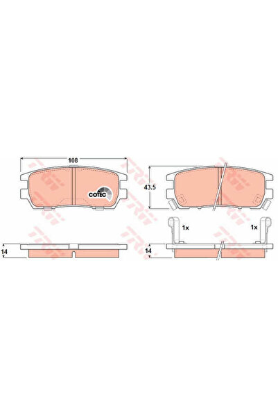 TRW Set plăcuțe de frână, frână cu disc GDB1127