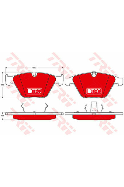 TRW Set plăcuțe de frână, frână cu disc GDB1498DTE