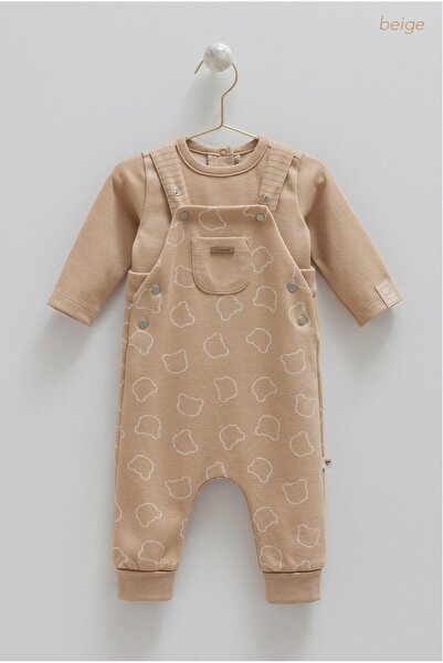Caramel Baby Boy Salopet Set Car-1871