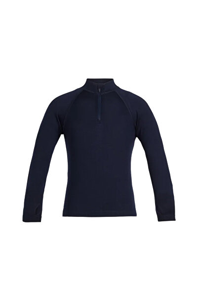 Icebreaker Children's Blouse K 260 Tech Ls Half Zip Midnight Navy