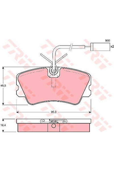 TRW Σετ τακάκια, δισκόφρενα GDB1251