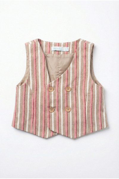 Abel & Lula Mayoral Abel Lula Baby Boy Corsica Vest Red