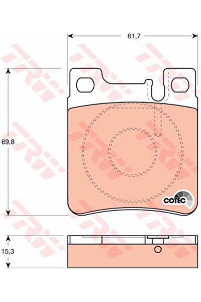 TRW Σετ τακάκια, δισκόφρενα GDB1123