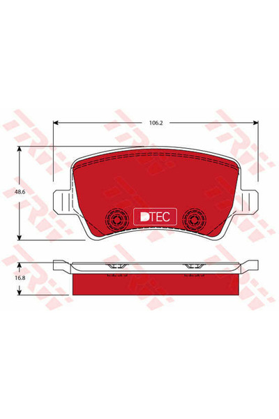 TRW Brake Pad Set, disc brake GDB1685DTE
